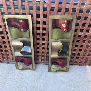 At-Home Set Of Beautiful Metal Wall Art In Perfect Condition